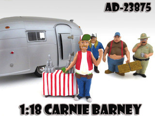 Carnie Barney "Trailer Park" Figure For 1:18 Diecast Model Cars by American Diorama diecast model