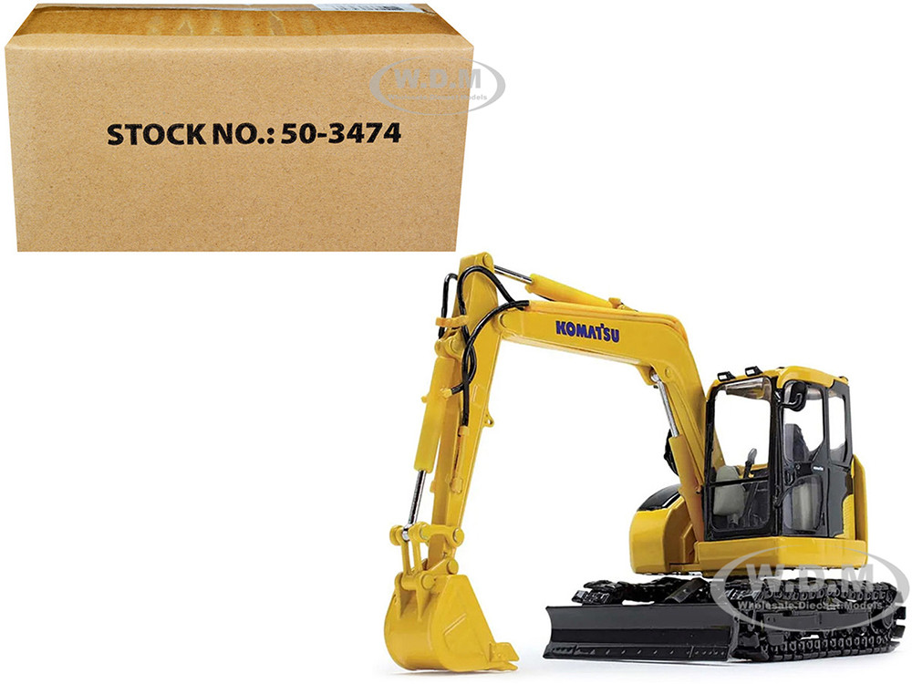 Komatsu PC78US-11 Excavator Yellow 1/50 Diecast Model by DCP/First Gear diecast model