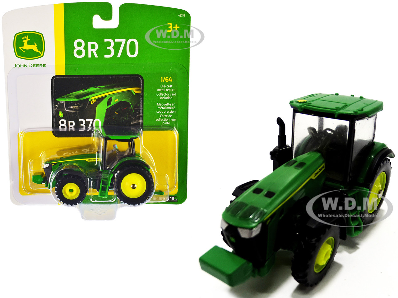 John Deere 8R 370 Tractor Green 1/64 Diecast Model by ERTL TOMY diecast model