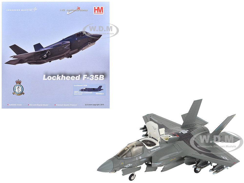 Lockheed F-35B Lightning II Aircraft (Beast Mode) "169623, VMFA-242 Bats, Iwakuni, Japan" (2024) United States Marine Corps "Air Power Series" 1/72 Diecast Model by Hobby Master diecast model