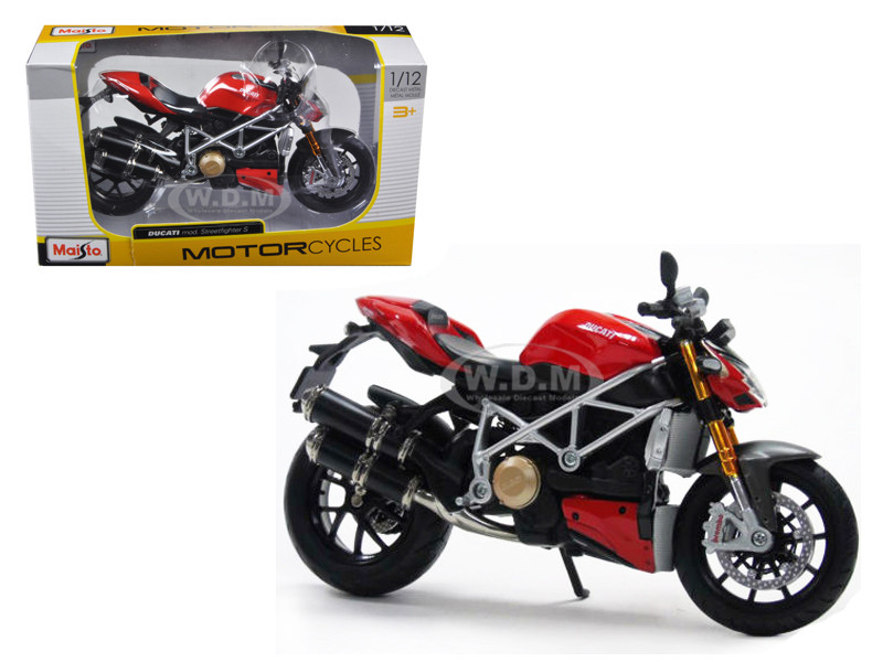 Ducati Mod Streetfighter S Red 1/12 Diecast Motorcycle Model by Maisto diecast model