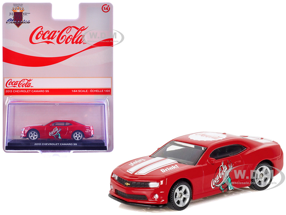 2013 Chevrolet Camaro SS "Coca-Cola" Red with White Stripes 1/64 Diecast Model by Motor City Classics diecast model