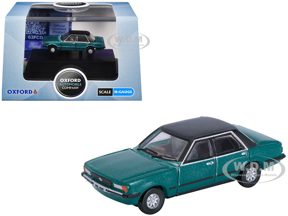 Ford Cortina Mk5 RHD (Right Hand Drive) Cosmos Blue Metallic with Black Top 1/148 (N) Scale Diecast Model Car by Oxford Diecast diecast model
