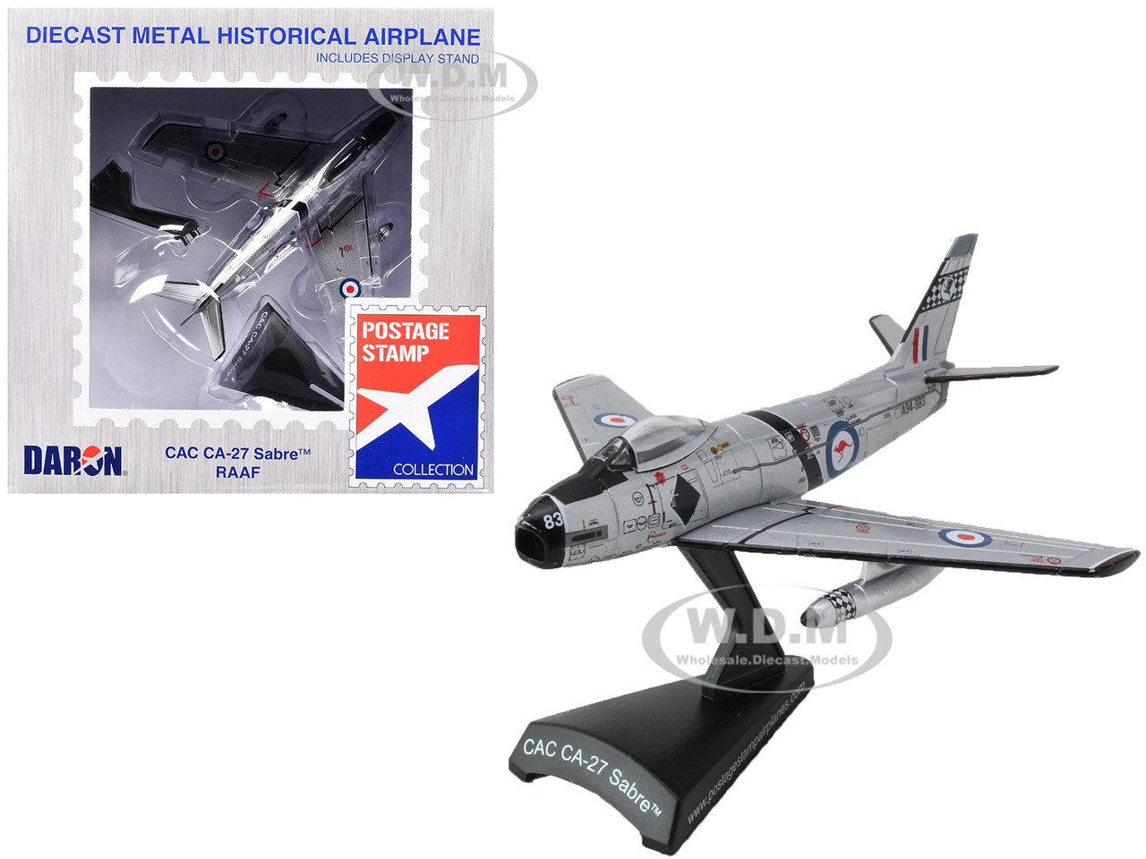 North American CAC CA-27 Sabre Fighter Aircraft "Royal Australian Air Force" 1/110 Diecast Model Airplane by Postage Stamp diecast model