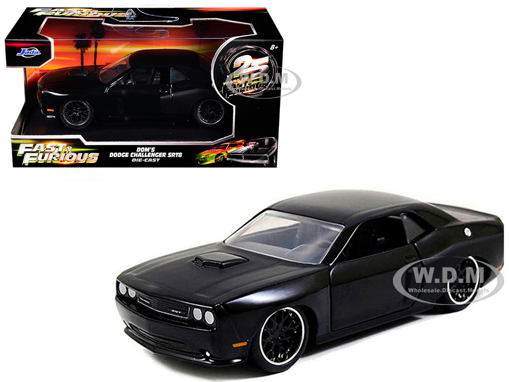 Dom's Dodge Challenger SRT8 Black "Fast & Furious" Movie 1/32 Diecast Model Car by Jada diecast model