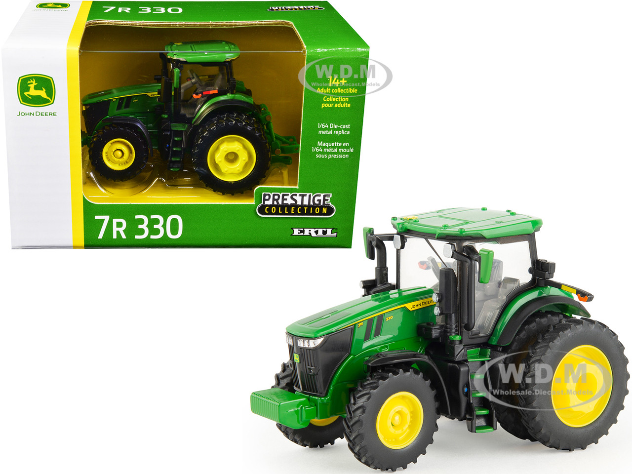 John Deere 7R 330 Tractor Green "Prestige Collection" 1/64 Diecast Model by ERTL TOMY diecast model