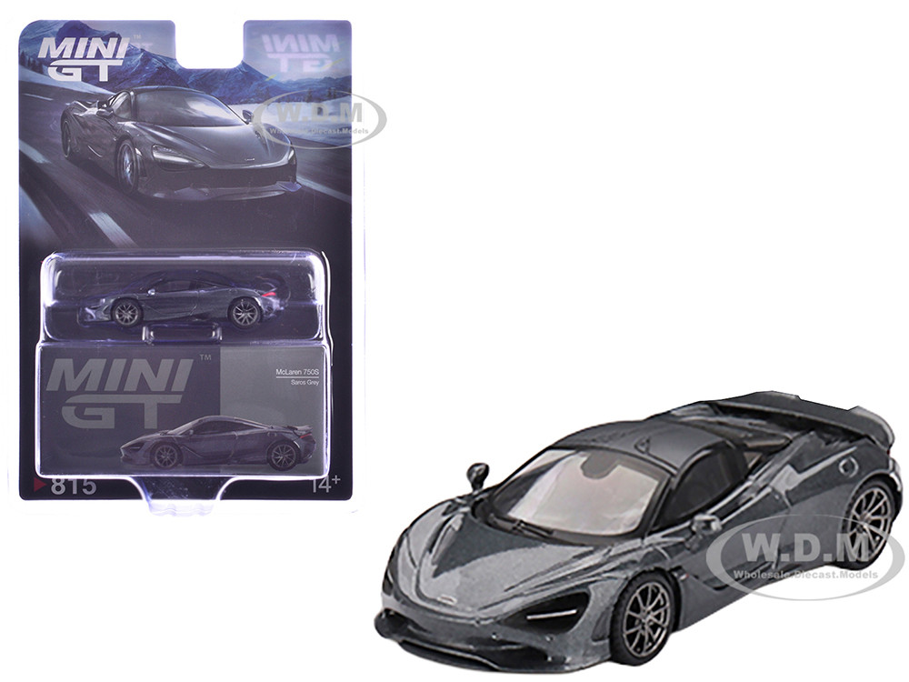McLaren 750S Saros Gray Limited Edition 1/64 Diecast Model Car by Mini GT diecast model