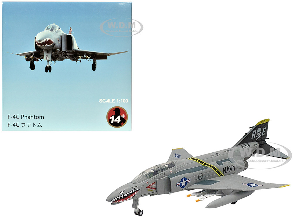 McDonnell Douglas F-4C Phantom II Fighter-Bomber Aircraft "Jolly Rogers/Sundowners" (2003) United States Navy 1/100 Diecast Model Airplane diecast model