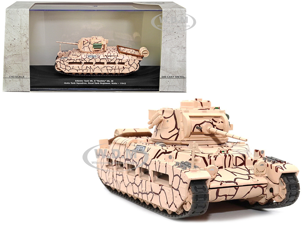 Infantry Tank Mk. II "Matilda" Mk. III "Griffin" "Malta Tank Squadron, Royal Tank Regiment, Malta, 1942" 1/43 Diecast Model by AFVs of WWII diecast model