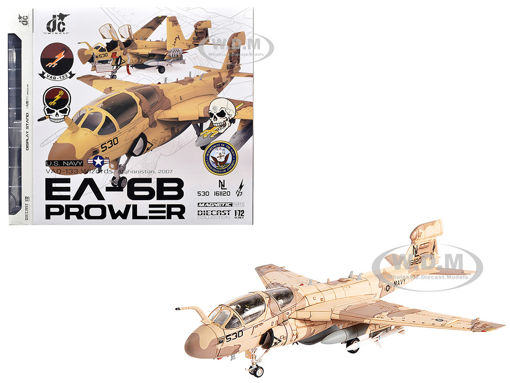 Grumman EA-6B Prowler Attack Aircraft "VAQ-133 Wizards, Afghanistan" (2007) United States Navy 1/72 Diecast Model by JC Wings diecast model