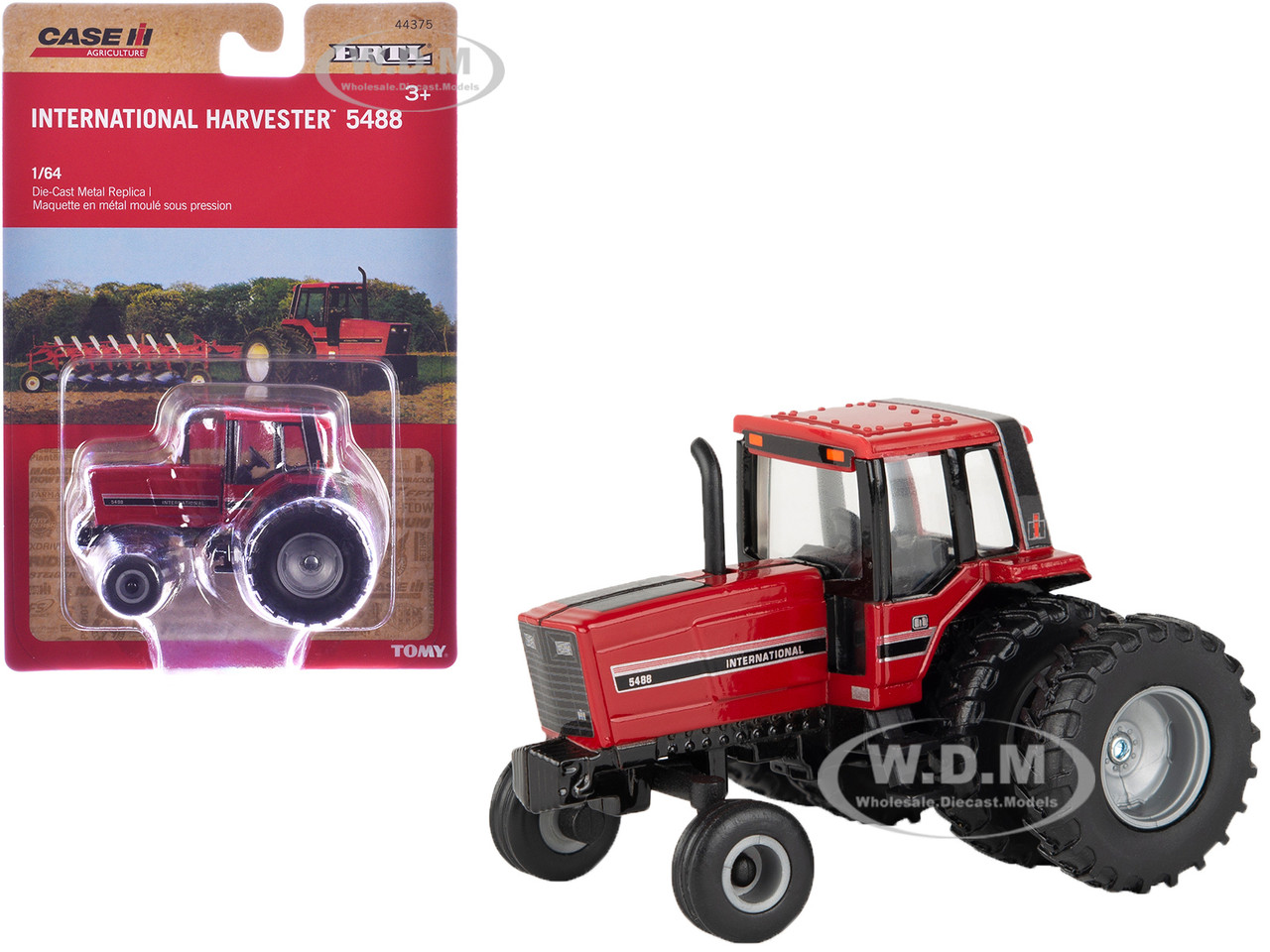 International Harvester 5488 Tractor Red with Black Stripes "Case IH Agriculture" Series 1/64 Diecast Model by ERTL TOMY diecast model