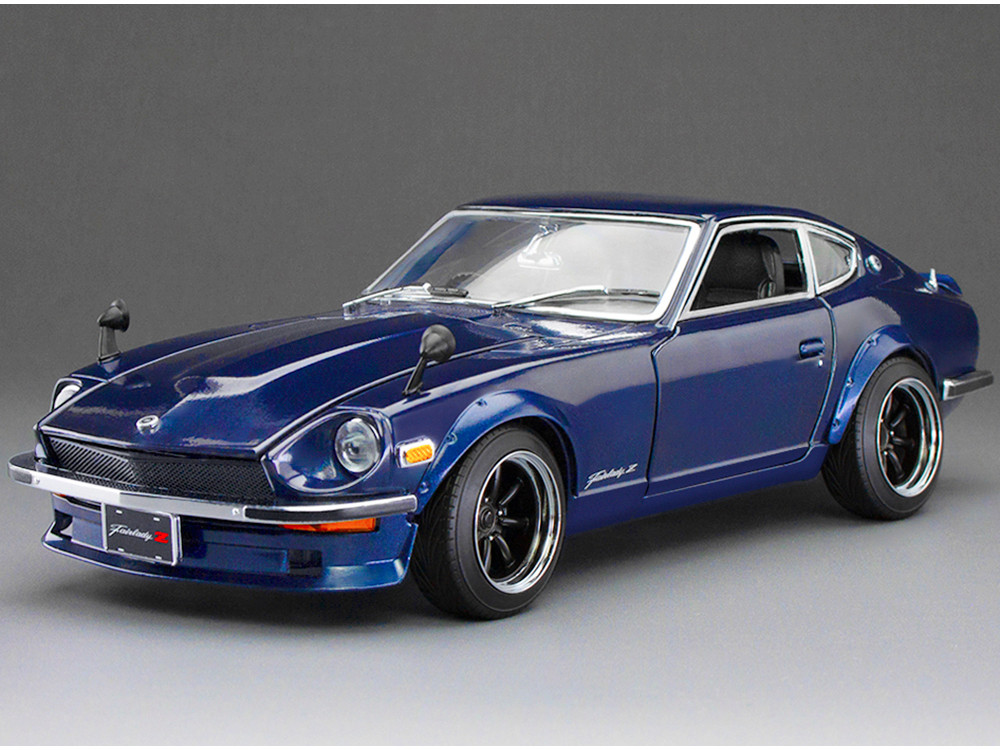1970 Nissan Fairlady Z (S30) RHD (Right Hand Drive) Midnight Blue Metallic "Asian Collectibles" Series 1/18 Diecast Model Car by Sun Star diecast model