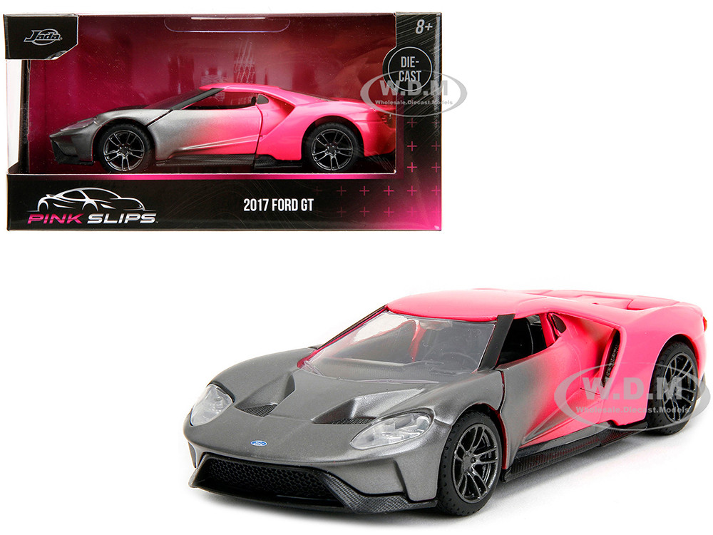 2017 Ford GT Gray Metallic and Pink Gradient "Pink Slips" Series 1/32 Diecast Model Car by Jada diecast model