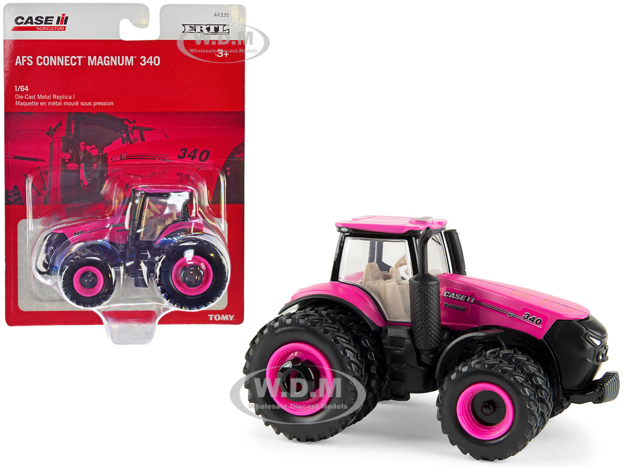 Case IH AFS Connect Magnum 340 Tractor Magenta with Dual Wheels "Case IH Agriculture" 1/64 Diecast Model by ERTL TOMY diecast model