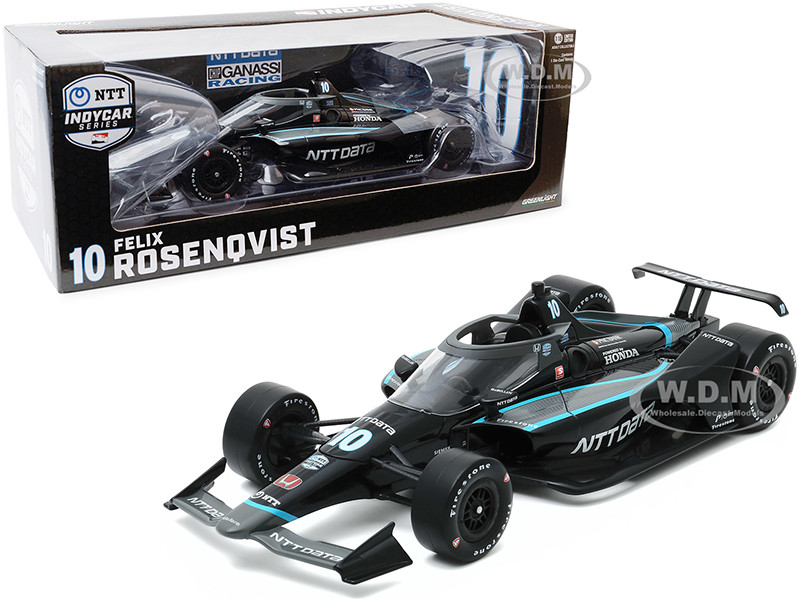 Dallara IndyCar #10 Felix Rosenqvist "NTT Data" Chip Ganassi Racing "NTT IndyCar Series" (2020) 1/18 Diecast Model Car by Greenlight diecast model