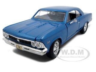 1966 Chevrolet Chevelle SS 396 Blue Metallic 1/24 Diecast Model Car by Maisto diecast model
