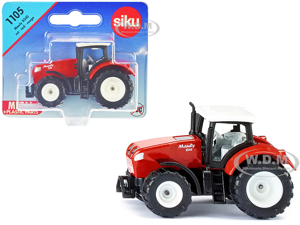 Mauly X540 Tractor Red with White Top Diecast Model by Siku diecast model