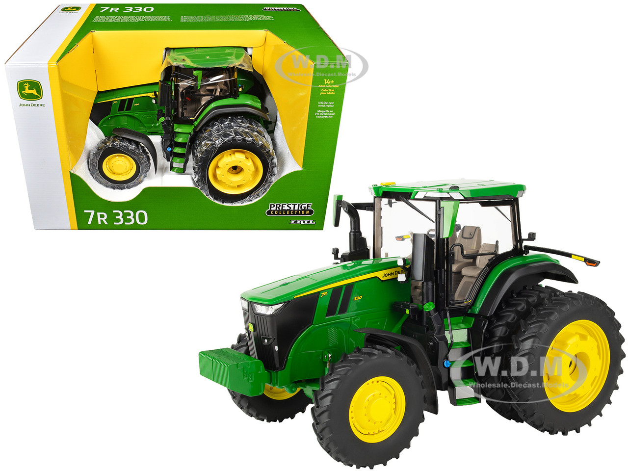John Deere 7R 330 Tractor with Dual Wheels Green "Prestige Collection" 1/16 Diecast Model by ERTL TOMY diecast model
