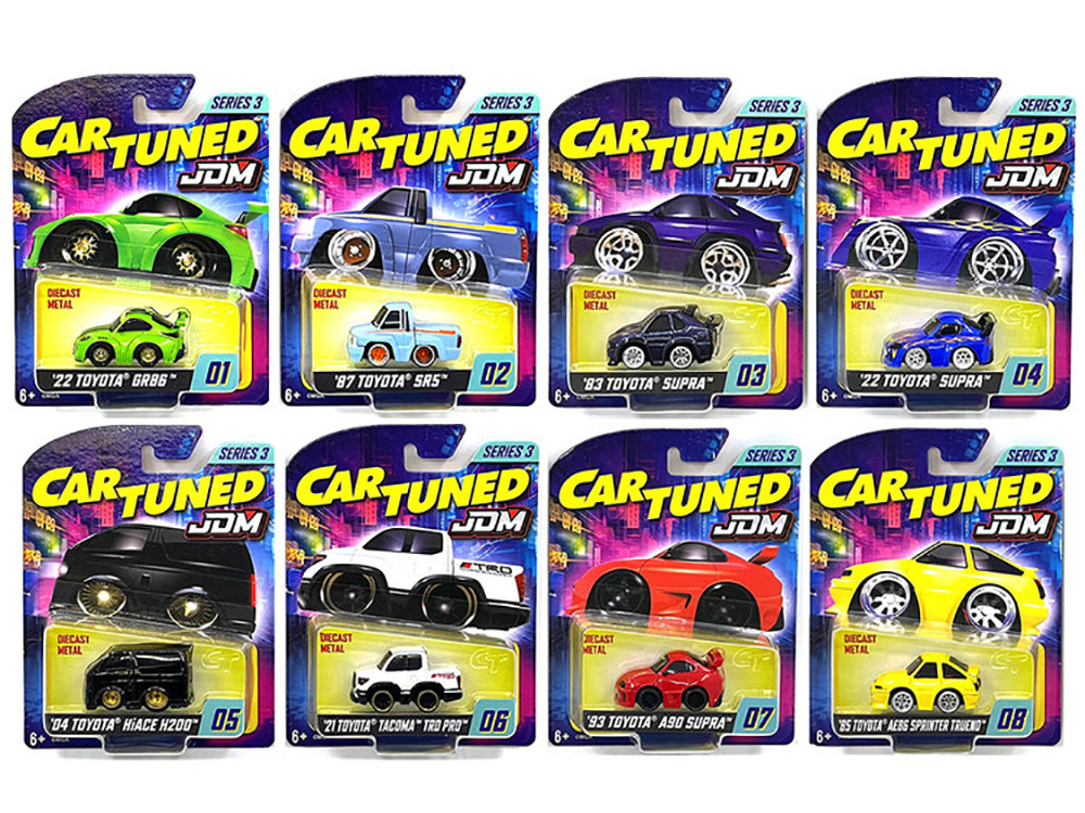 JDM Tuners Series 3 Set of 8 Pieces Diecast Model Cars by CarTuned diecast model