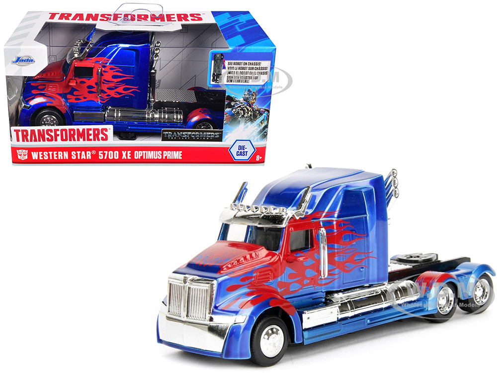 Western Star 5700 XE Phantom Truck Tractor Optimus Prime "Transformers: The Last Knight" (2017) Movie "Hollywood Rides" Series 1/32 Diecast Model Car by Jada diecast model