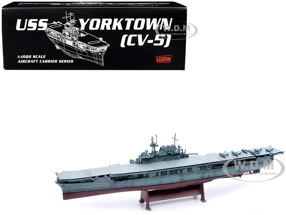 USS Yorktown (CV-5) Aircraft Carrier "US Navy" World War II 1/1000 Diecast Model by Legion diecast model