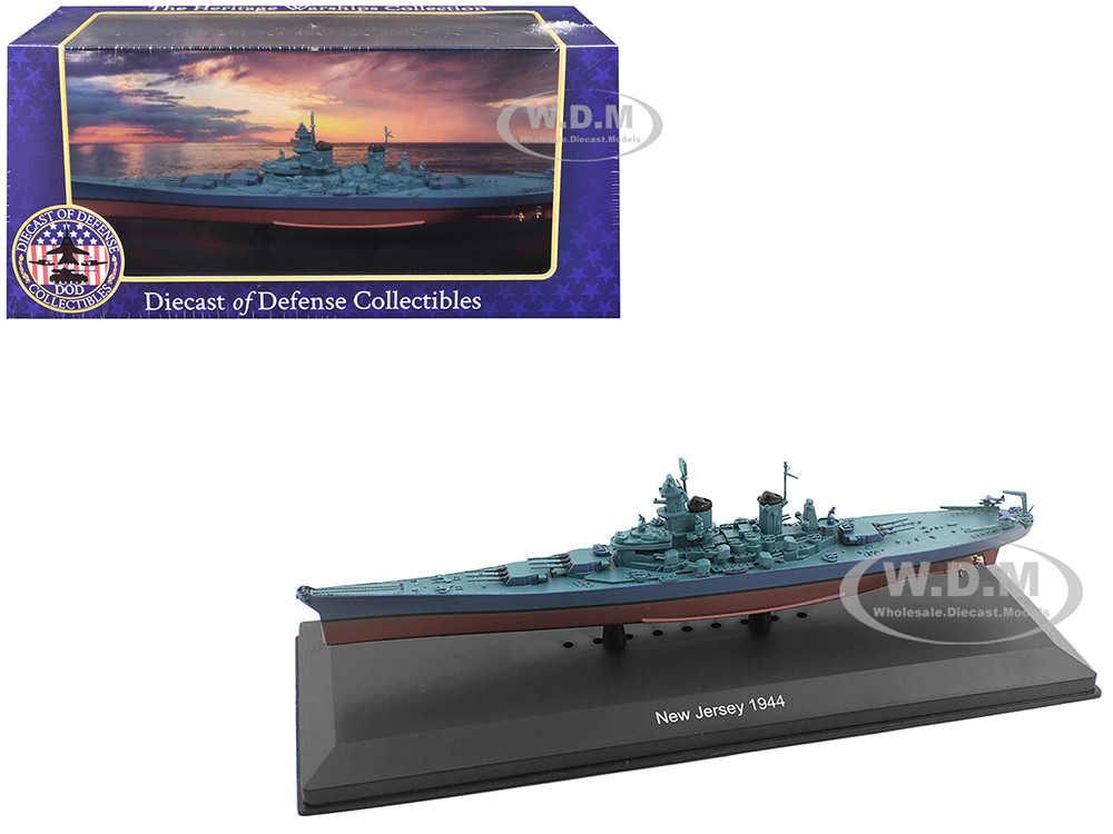 USS New Jersey (BB-62) Battleship (1944) 1/1100 Diecast Model by Diecast of Defense Collectibles diecast model