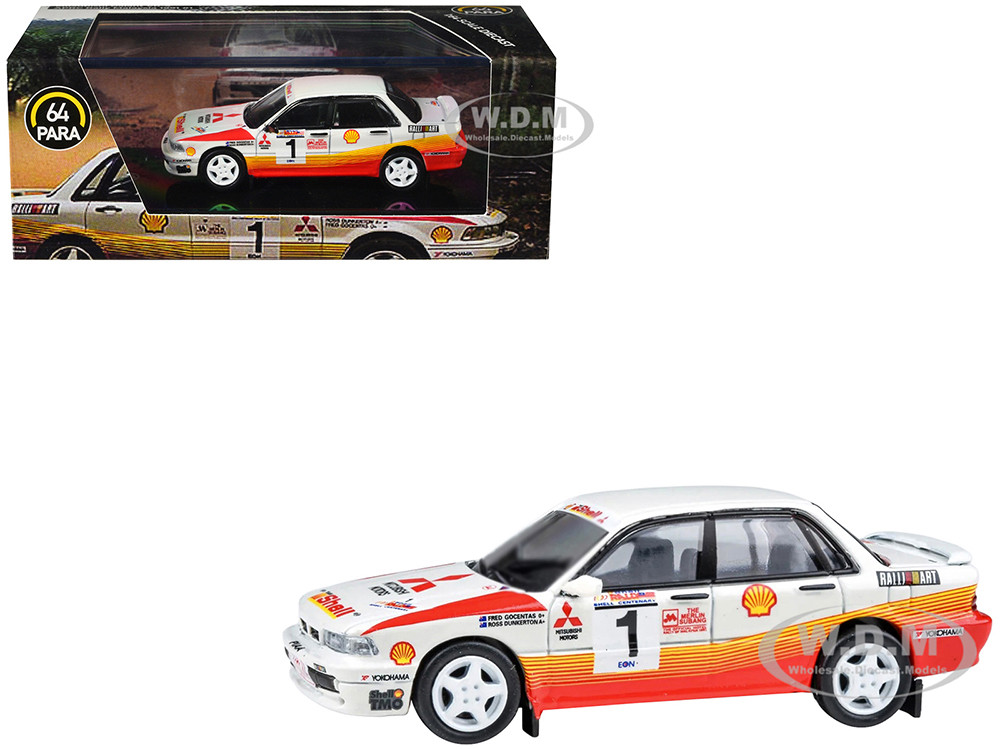 Mitsubishi Galant VR-4 RHD (Right Hand Drive) #1 Ross Dunkerton - Fred Gocentas Winner "APRC Rally Malaysia" (1991) 1/64 Diecast Model Car by Paragon Models diecast model