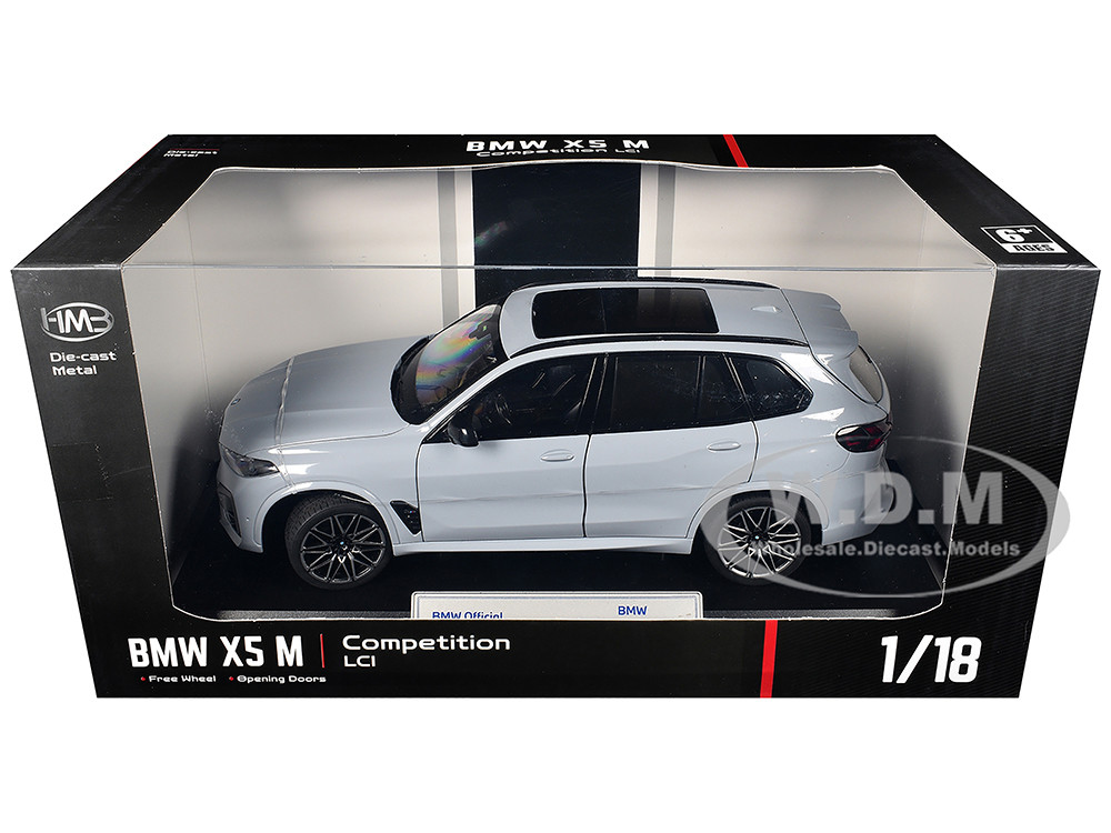 BMW X5 M Competition LCI Gray with Moonroof 1/18 Diecast Model Car by Heimanba diecast model