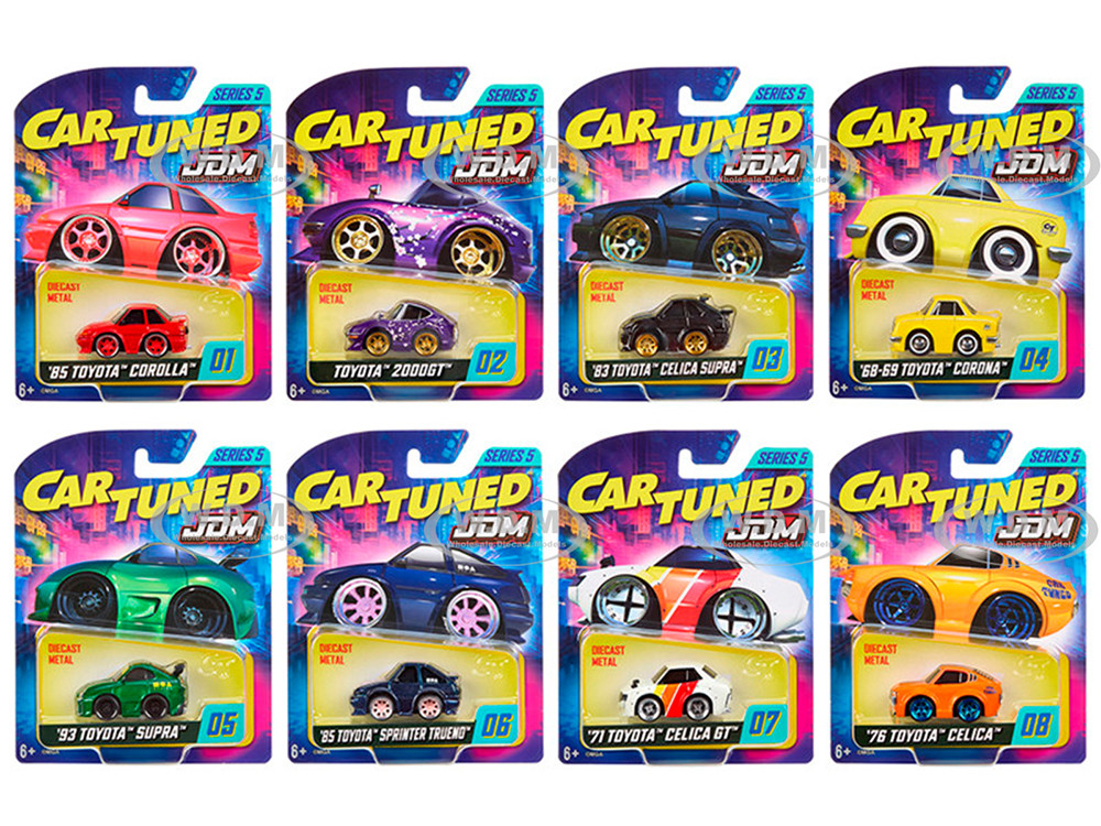 JDM Tuners Series 5 Set of 8 Pieces Diecast Model Cars by CarTuned diecast model