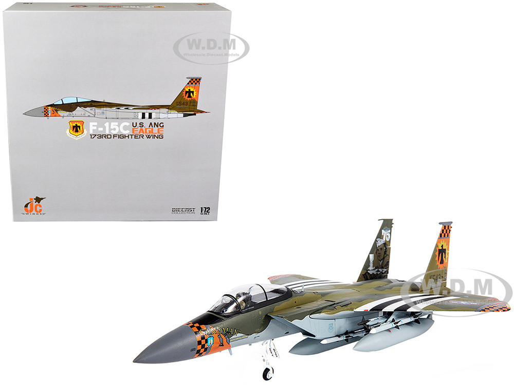 McDonnell Douglas F-15C Eagle Fighter Plane "U.S. ANG 173rd Fighter Wing" (2020) 1/72 Diecast Model by JC Wings diecast model