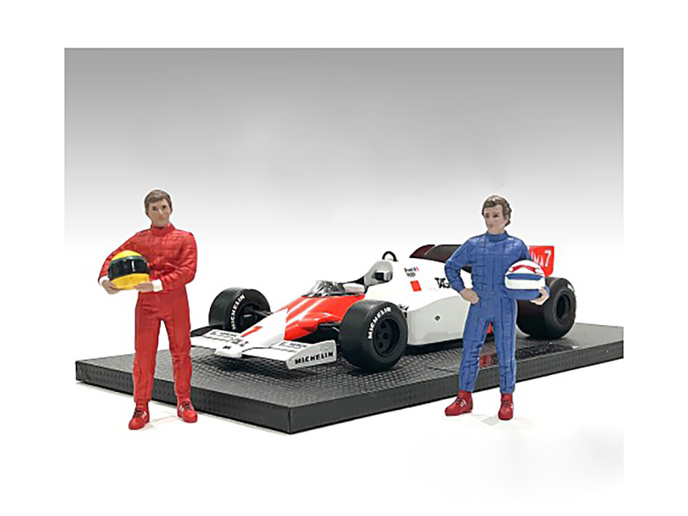 "Racing Legends" 80's Set of 2 Diecast Figures for 1/43 Scale Models by American Diorama diecast model