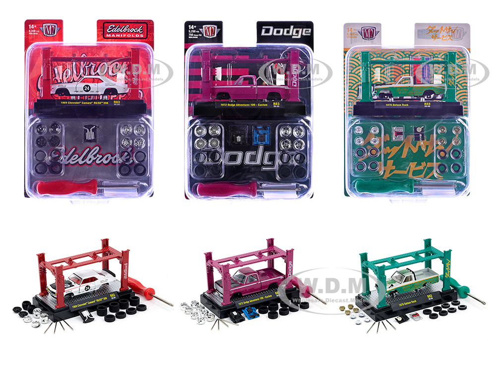 Model Kit 3 piece Car Set Release #83 Limited Edition to 6000 pieces Worldwide 1/64 Diecast Model Cars by M2 Machines diecast model