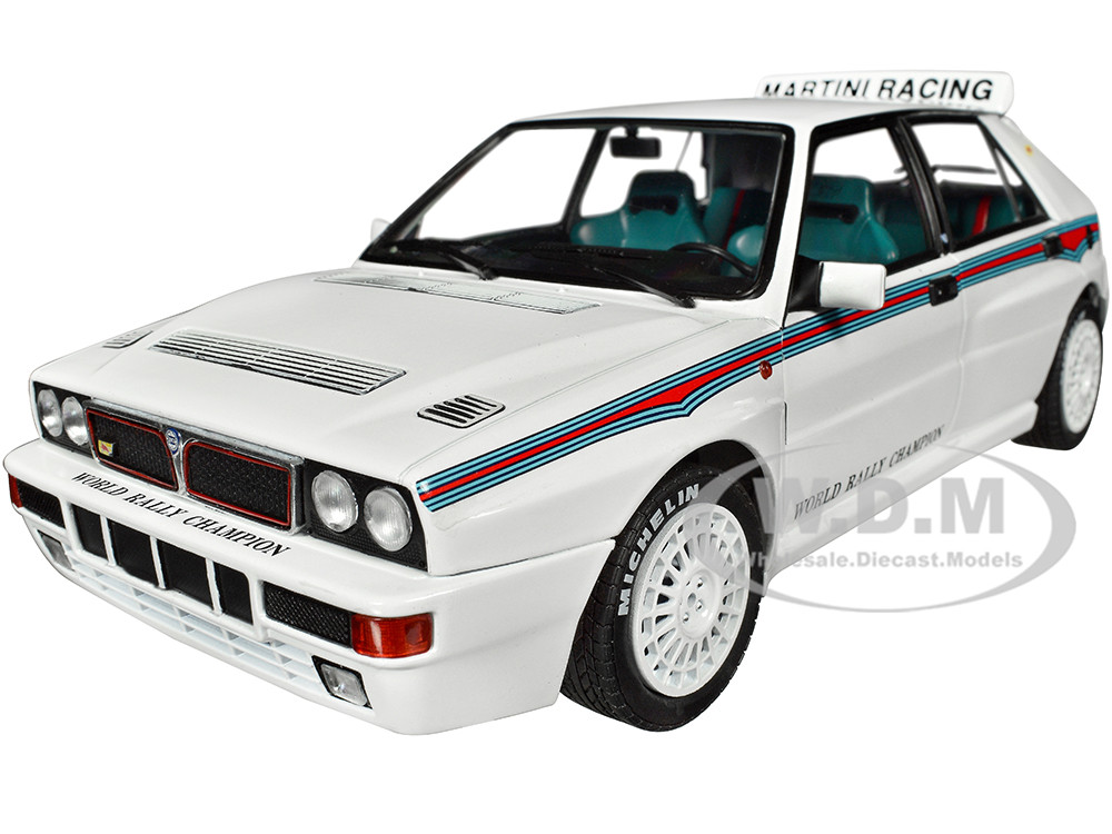 1992 Lancia Delta HF Integrale Evo 1 Martini 6 White with Blue and Red Stripes "World Rally Champion - Martini Racing" 1/18 Diecast Model Car by Solido diecast model