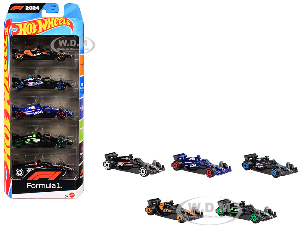 2024 Formula 1 World Championship 5 piece Set Diecast Model Cars by Hot Wheels diecast model