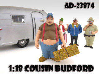 Cousin Budford "Trailer Park" Figure For 1:18 Scale Diecast Model Cars by American Diorama diecast model