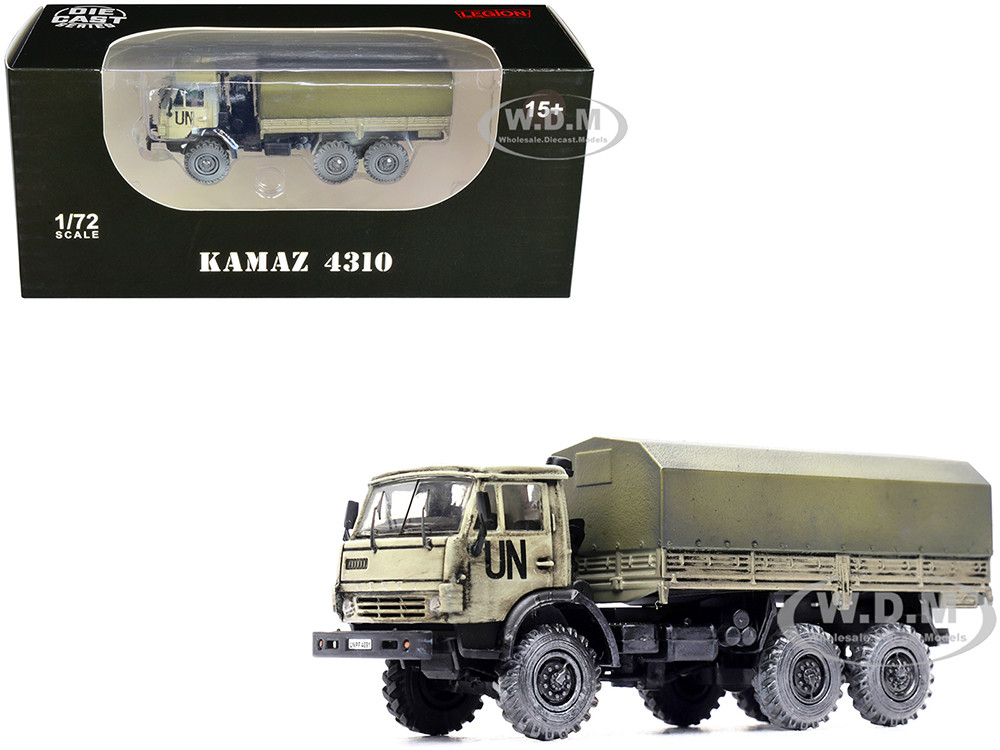 Kamaz 4310 Transport Truck Beige (Weathered) "United Nations" 1/72 Diecast Model by Legion diecast model
