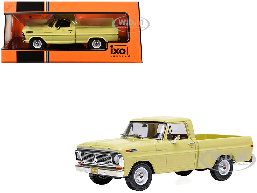 1970 Ford F-100 Pickup Truck Yellow 1/43 Diecast Model by IXO Models diecast model