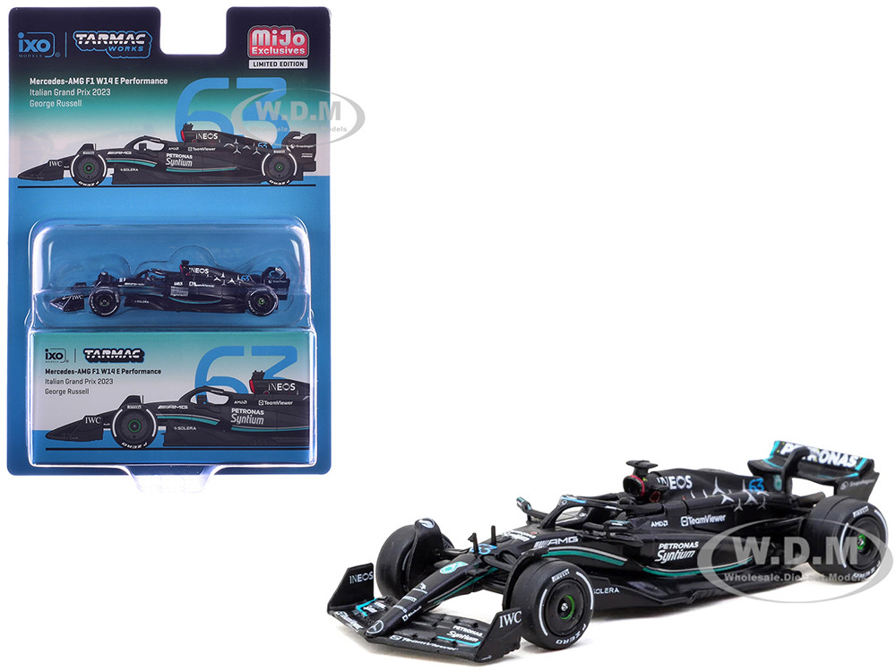 Mercedes-AMG F1 W14 E Performance #63 George Russell Formula One F1 "Italian GP" (2023) "Global64" Series 1/64 Diecast Model Car by Tarmac Works diecast model