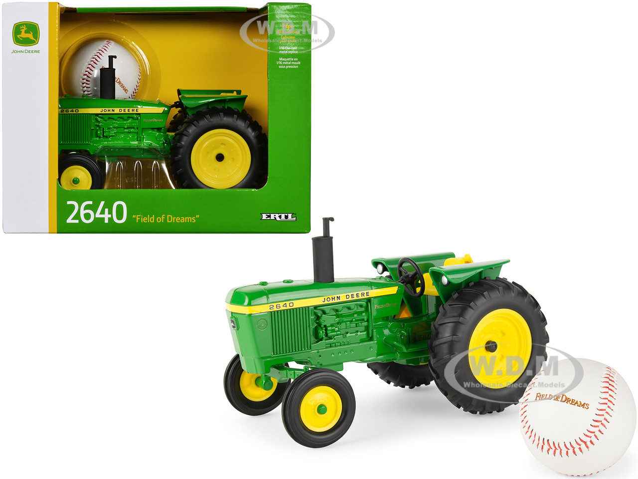 John Deere 2640 Tractor Green with Baseball "Field of Dreams" (1989) Movie 1/16 Diecast Model by ERTL TOMY diecast model