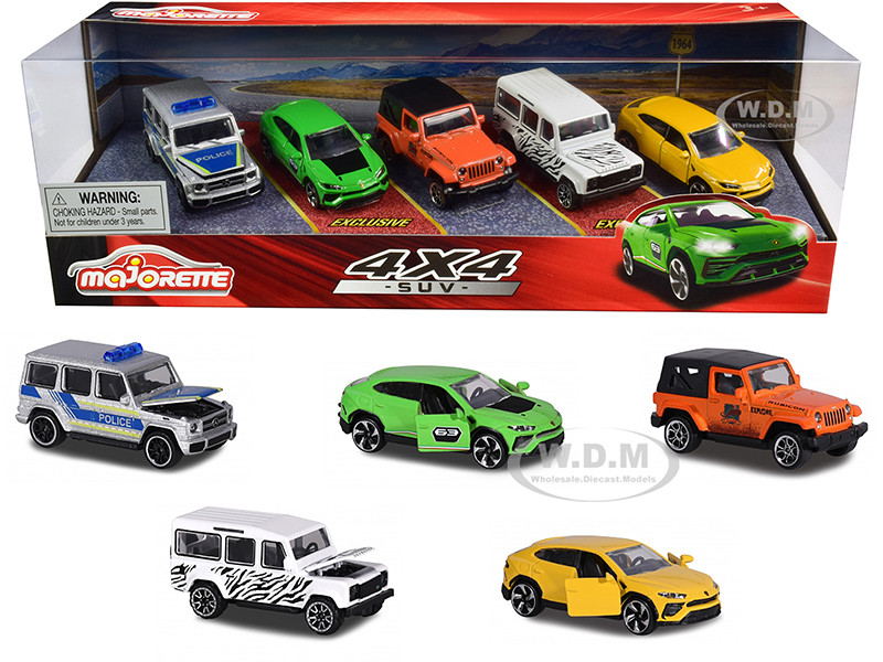 4x4 SUV Giftpack 5 piece Set 1/64 Diecast Model Cars by Majorette diecast model