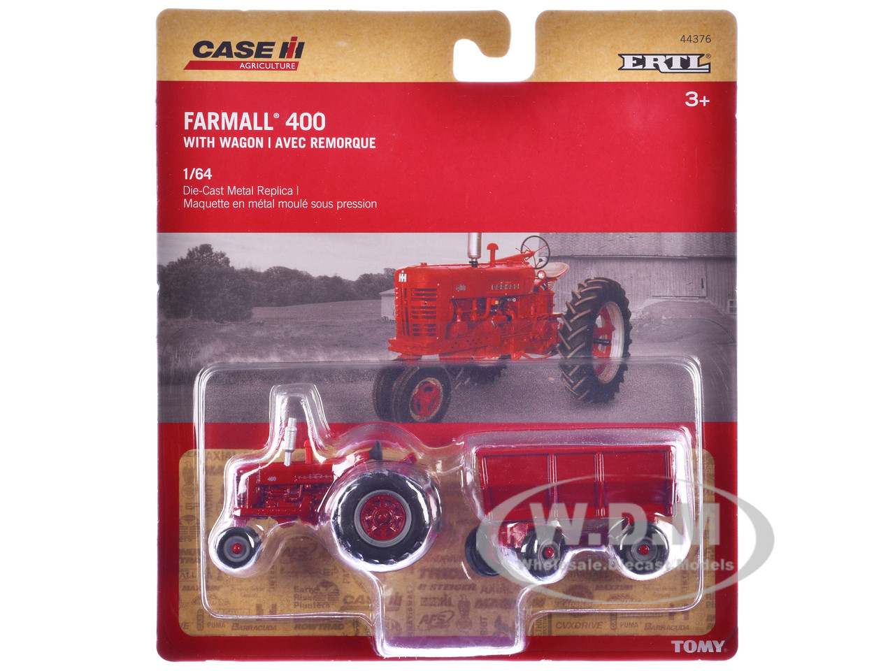 Farmall 400 Tractor Red with Wagon "Case Agriculture" Series 1/64 Diecast Model by ERTL TOMY diecast model