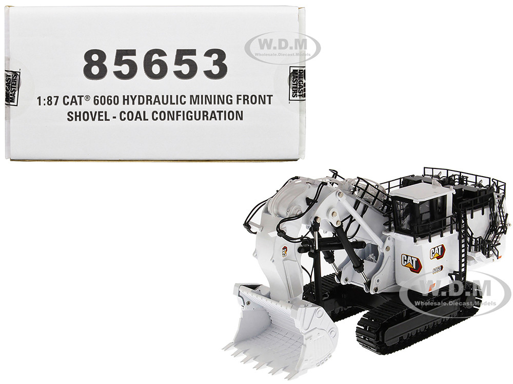CAT Caterpillar 6060 Hydraulic Mining Front Shovel Coal Configuration White "High Line Series" 1/87 (HO) Diecast Model by Diecast Masters diecast model