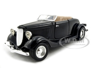 1934 Ford Coupe Convertible Black 1/24 Diecast Model Car by Motormax diecast model