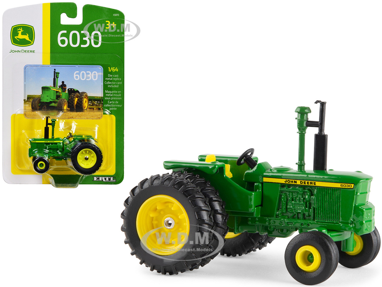 John Deere 6030 Dual Wheel Tractor Green 1/64 Diecast Model by ERTL TOMY diecast model