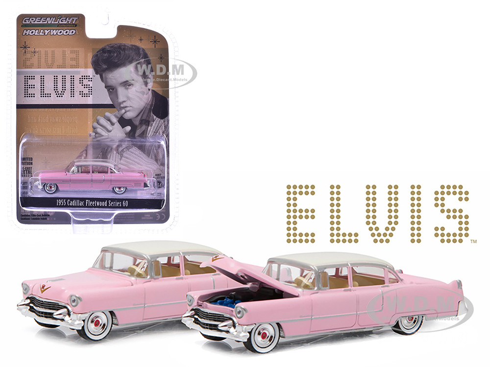1955 Cadillac Fleetwood Series 60 Special Elvis Presley "Pink Cadillac" (1935-1977) 1/64 Diecast Model Car by Greenlight diecast model