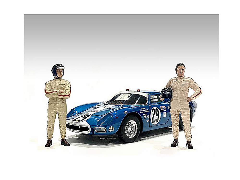 "Racing Legends" 60's Set of 2 Diecast Figures for 1/43 Scale Models by American Diorama diecast model
