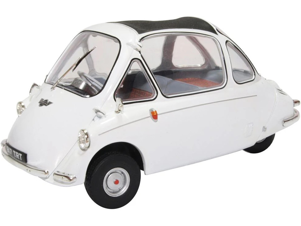 Heinkel Trojan Bubble Car RHD (Right Hand Drive) Grecian White 1/18 Diecast Model Car by Oxford Diecast diecast model