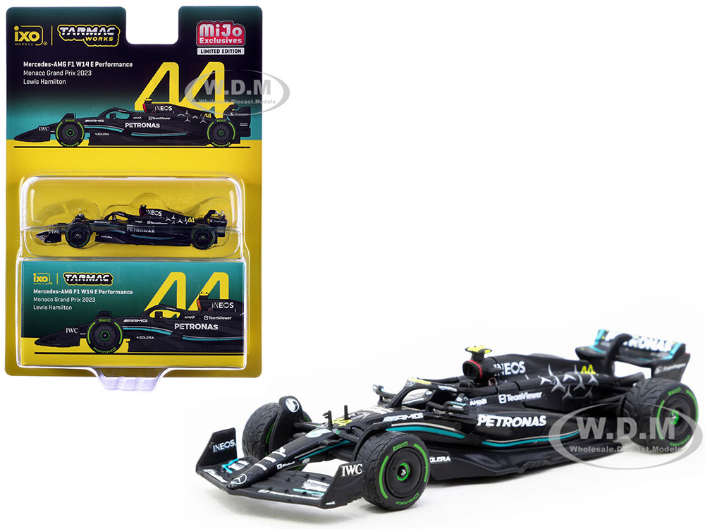 Mercedes-AMG F1 W14 E Performance #44 Lewis Hamilton Formula One F1 "Monaco GP" (2023) "Global64" Series 1/64 Diecast Model Car by Tarmac Works diecast model