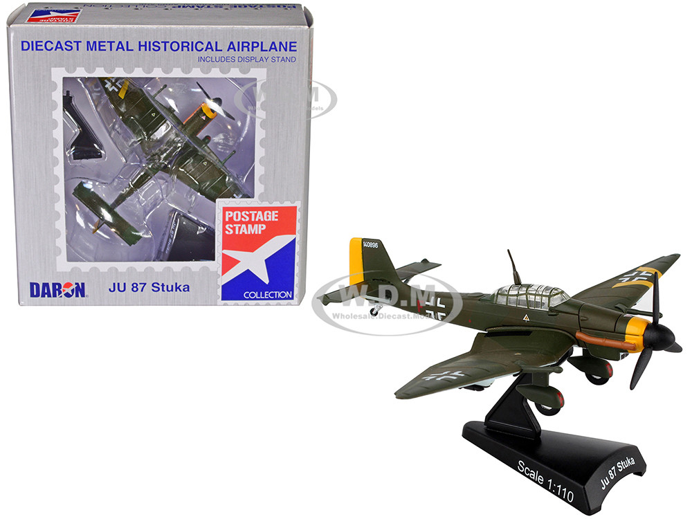 Junkers JU 87 Stuka Aircraft "World War II" German Luftwaffe 1/110 Diecast Model Airplane by Postage Stamp diecast model
