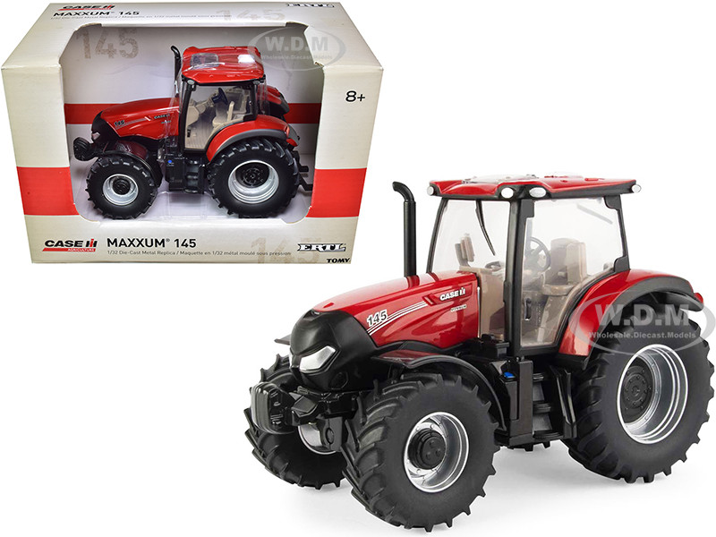 Case IH Maxxum 145 Tractor Red and Black "Case IH Agriculture" 1/32 Diecast Model by ERTL TOMY diecast model